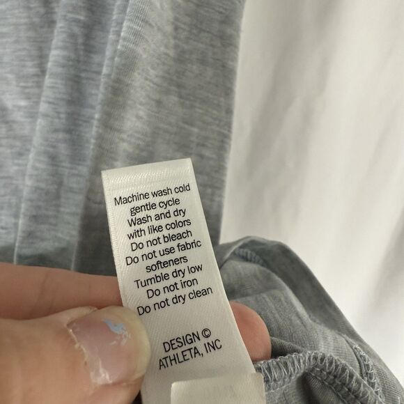 Athleta Tank Top Women's Small Heathered Grey Breathable Mesh Sleeveless - Picture 7 of 10